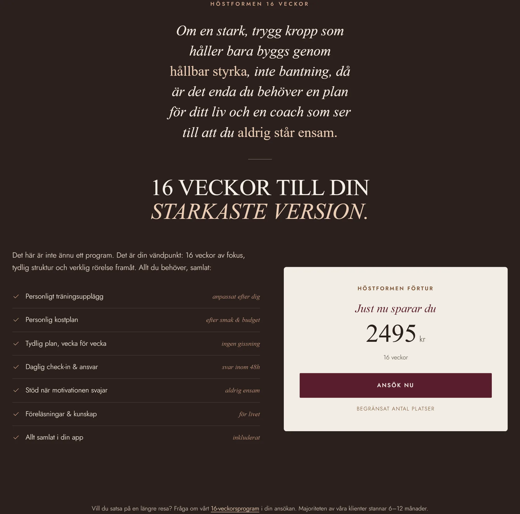 The offer stack beside the price card, which leads with the saving