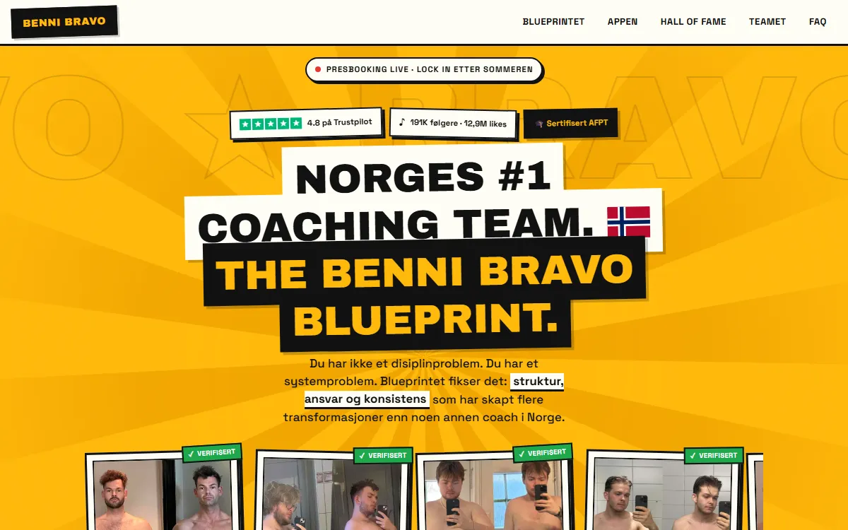 Benni Bravo Blueprint: black and yellow launch hero