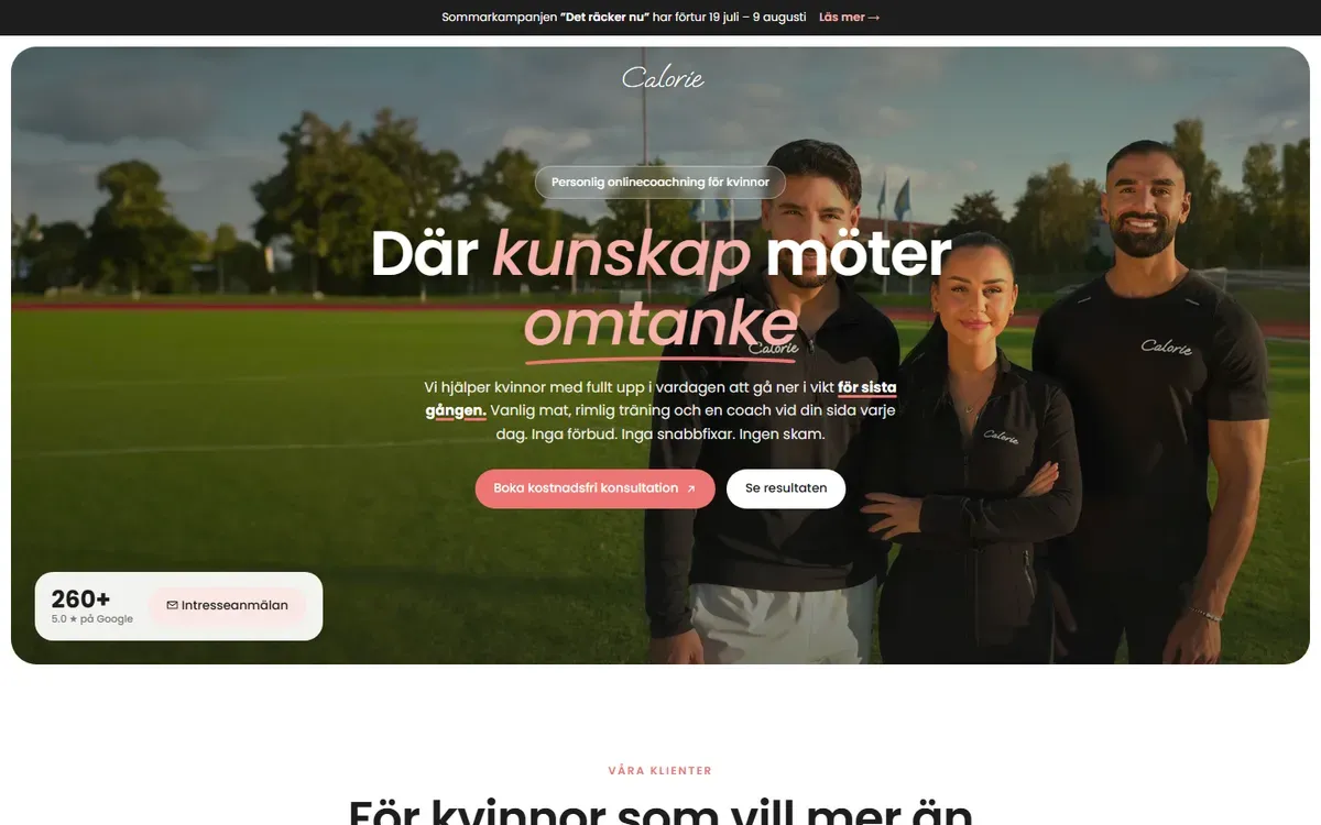 Calorie Coachning: knowledge-meets-care hero